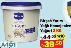 BİRŞAH YARIM YAĞLI YAĞLI YOĞURT 2KG